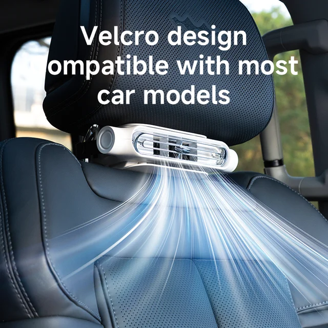 USB Car Seat Cooling Fan 3 Speed Settings Adjustable Automotive Front and Rear Seat Fan for All Cars Jeep Van Truck 6