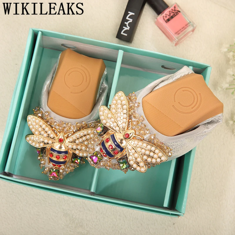 Pointed Toe Flats Comfortable Womens Shoes Black Shoes For Women Rhinestone Plus Size For Women Sepatu Wanita Korea Sapato