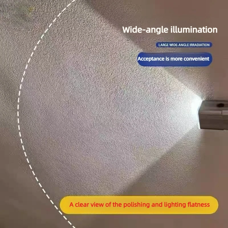 블랙/실버 벽면 연마 LED 플래시라이트 USB 인터페이스 휴대용 장 장수명 레벨링 램프