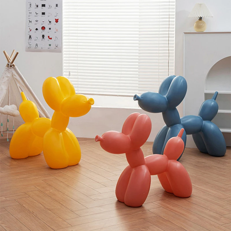 Interior Home Decor Balloon Dog Figurines Nordic Modern Art Resin Animal Figurine Sculpture Statue Home Living Room Decoration tiny mermaid figurines