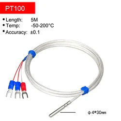 Industrial Platinum Resistance Temperature Sensor (5m - PT100)