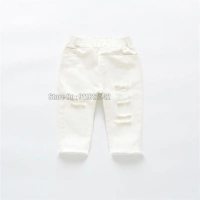 Jeans Toddler Boys Girls Ripped Jeans Pants Spring Autumn Jeans Kids Casual Style Clothes - 5
