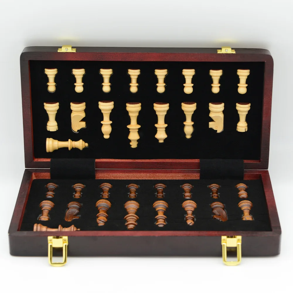 Jeu D'échecs Pliable En Bois – Complet Avec Ses Pions, Neuf Sous Blister, Voyage