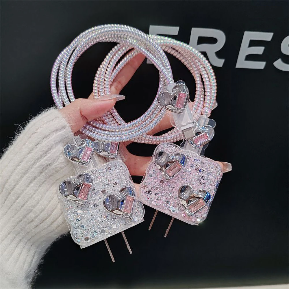 Cable Protector 3D Cartoon Cable Charger Protective Case for iPhone 18W/20W Fast Charging Cable Data Anti-break Charger Protective Rope