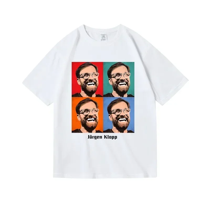 Liverpool Scumbag Uncle Klopp Printed Clothes Summer Pure Cotton Short Sleeved Men's and Women's T-shirts Summer
