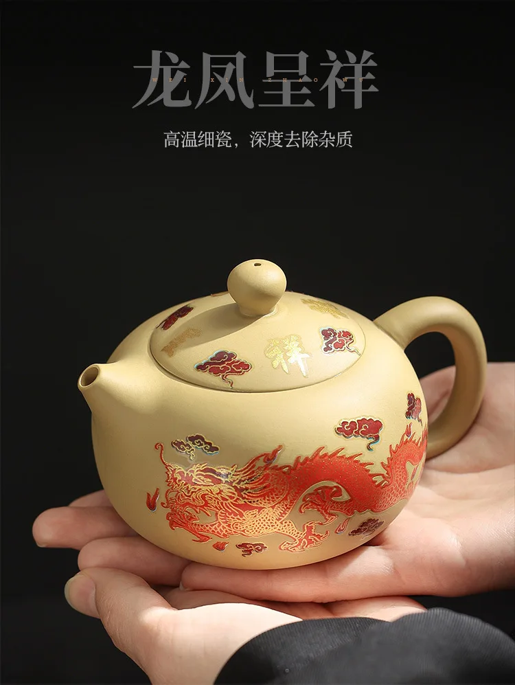Description Picture 5 of itemPurple Clay Teapots Color-changing Tea Pot Handmade Zisha Xishi Teapot Chinese Teaware Set Kungfu Dragon Tea Accessories