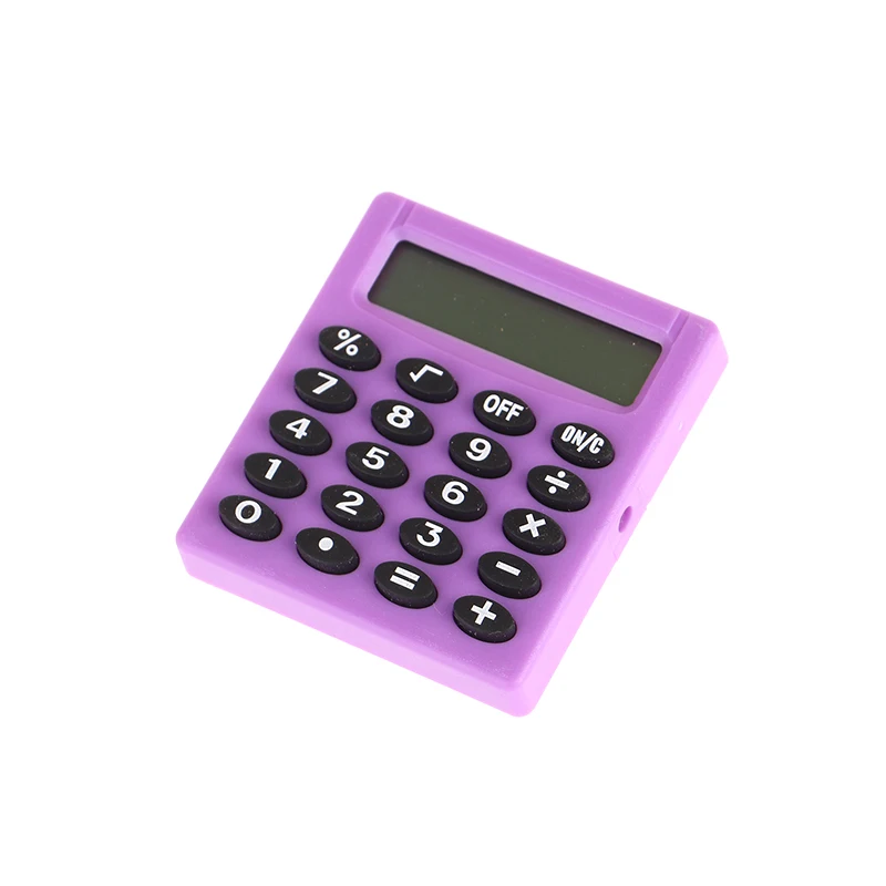 1 adet Mini şeker renk cep hesap 8 haneli yaratıcı kare taşınabilir hesap okul ofis kırtasiye