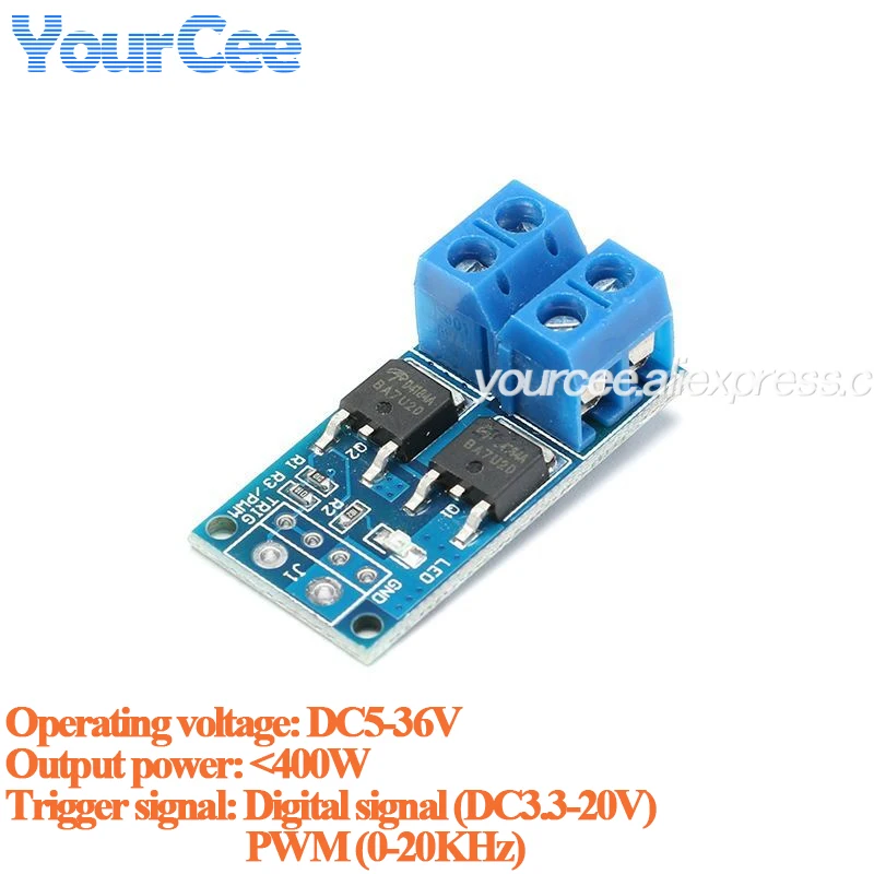 Módulo De Control PWM De Alta Potencia 600W DC 4V-60V Con FET MOS - Para Proyectos Electrónicos