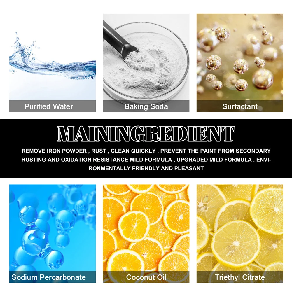 120ML Wheel Cleaner Spray Dust Removal Rim Rust Cleaner Brake Dust Remover Safe on Alloy Chrome Painted Wheels