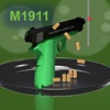 1911 Repeated Throwing Shell Toy Gun Anti Blowing Glock Soft Bullet Simulation Hand Snatching Children's Boy Shooting Bullets 5