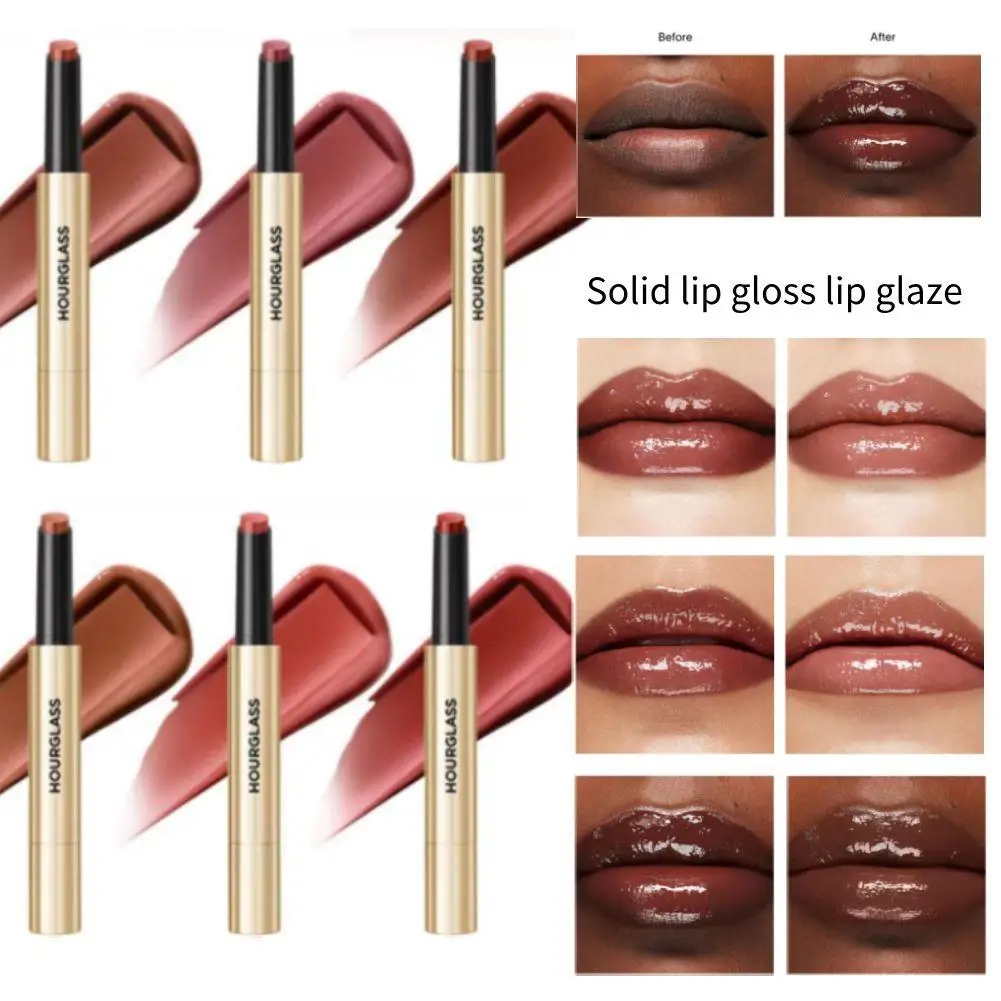 Lucidalabbra solido Vernice per labbra Rossetto Anti-sbavature Idratazione a lunga durata Nessuna irritazione Nessuna sbiadimento Trucco naturale fresco - immagine 4