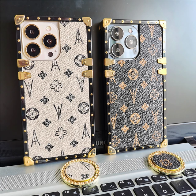 Luxury Brand Vintage Geometric Pattern Cover Square Leather Phone Case for  iPhone 12 Pro Max 11 13 Pro MAX X XS XR 6S 7 8 Plus - AliExpress