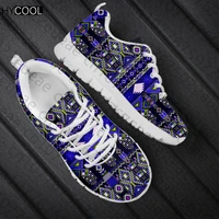 HYCOOL Brand Designs Unisex Sports Shoes Indian tribe Aztec Pattern Printing Women Men Mesh Lace Up Sneakers Fitness Footwear 1