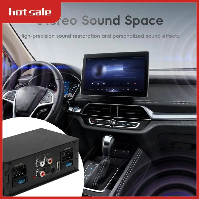 Car Digital Signal Processor Amplifier For Radio Stereo Subwoofer With Fiber Optic Input Plug And Play