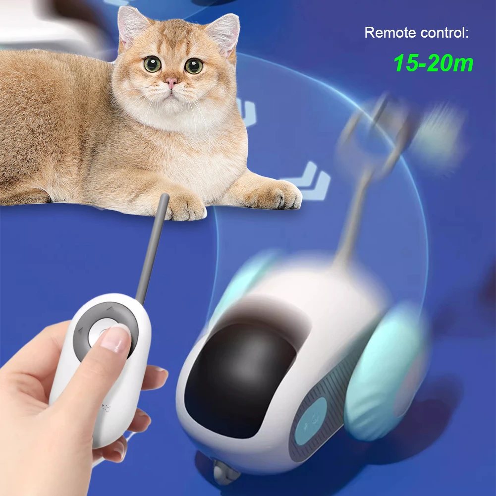 전기 이동 고양이 장난감, 리모컨 자동 자동차 고양이 장난감, USB 충전 무선 티즈 고양이 장난감, 실내 고양이 소형견용