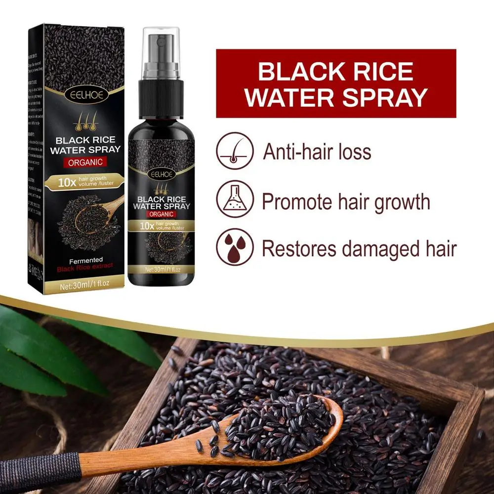 Description Picture 6 of itemBlack Rice Water Spray 30ml Hair Growth For Thicker Hair Organic Anti Hair Loss Fermented Rice Extract For Hair Growth
