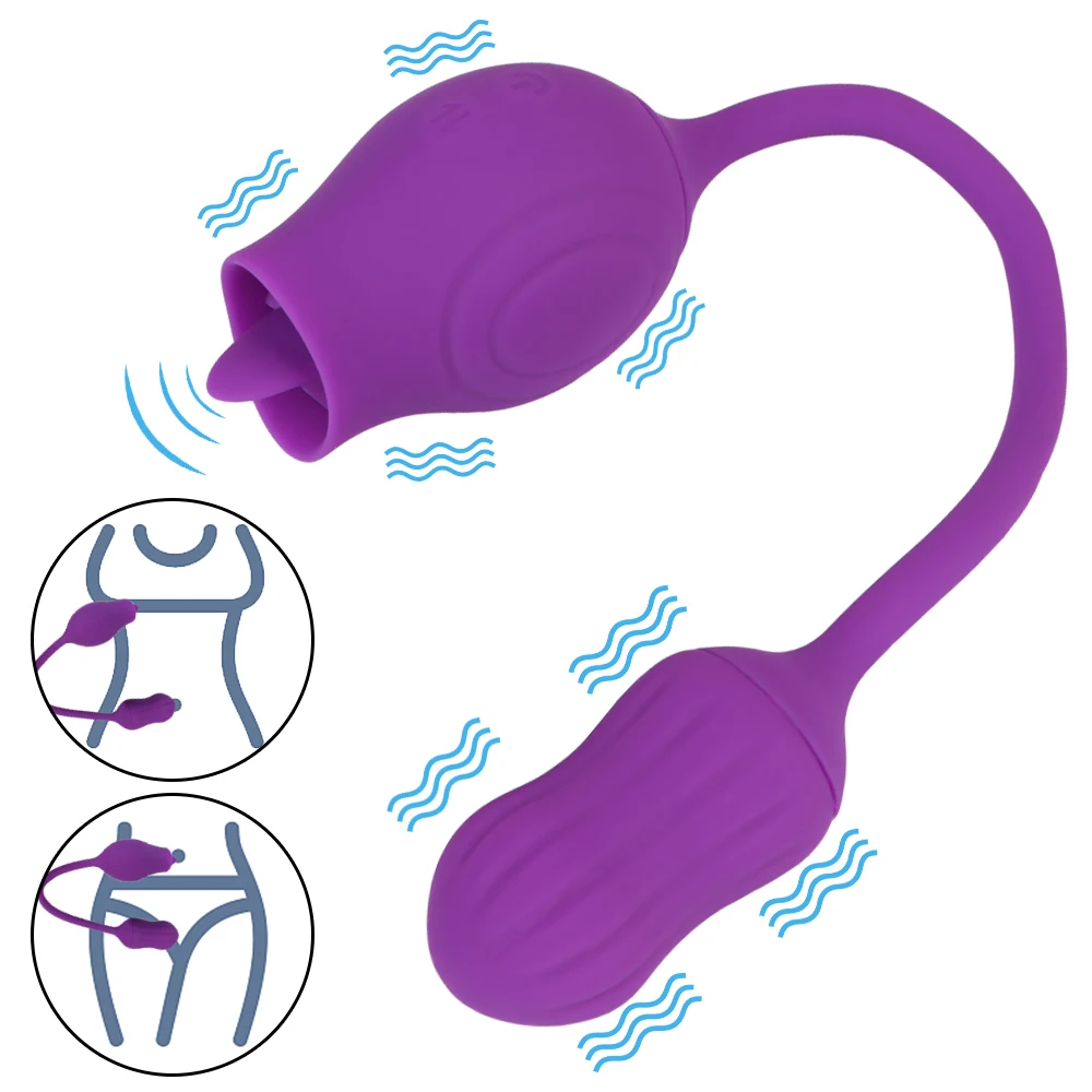 Toy Tongue Rose Licking Vibrator Sex Shop Sex Toys for Women Oral Nipple Clit Clitoris Stimulator Egg Vibr         s      oris_voghion.com