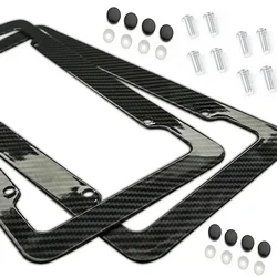 Carbon Fiber License Plate Frame - Universal Auto Accessory (2set)