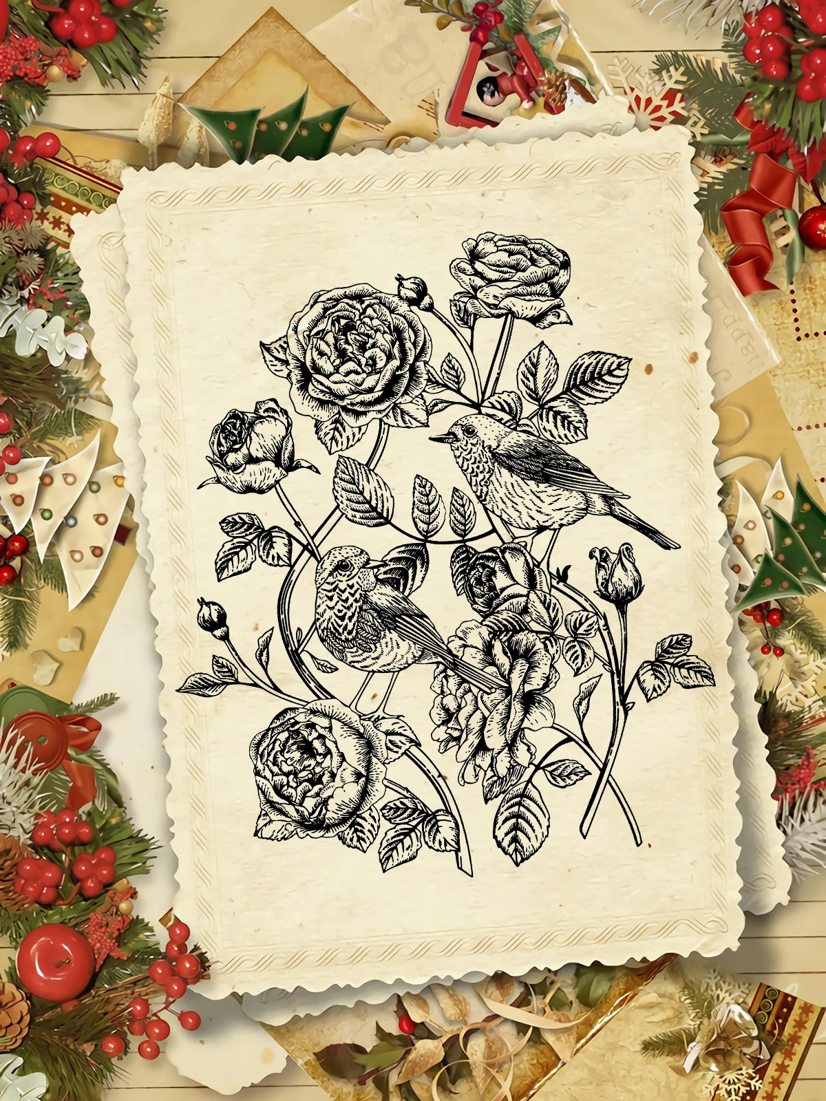 AZSG Vintge Birds Clear Stamps For DIY Scrapbooking Paper Card Making Album Fun Decorative Silicone Seal Craft