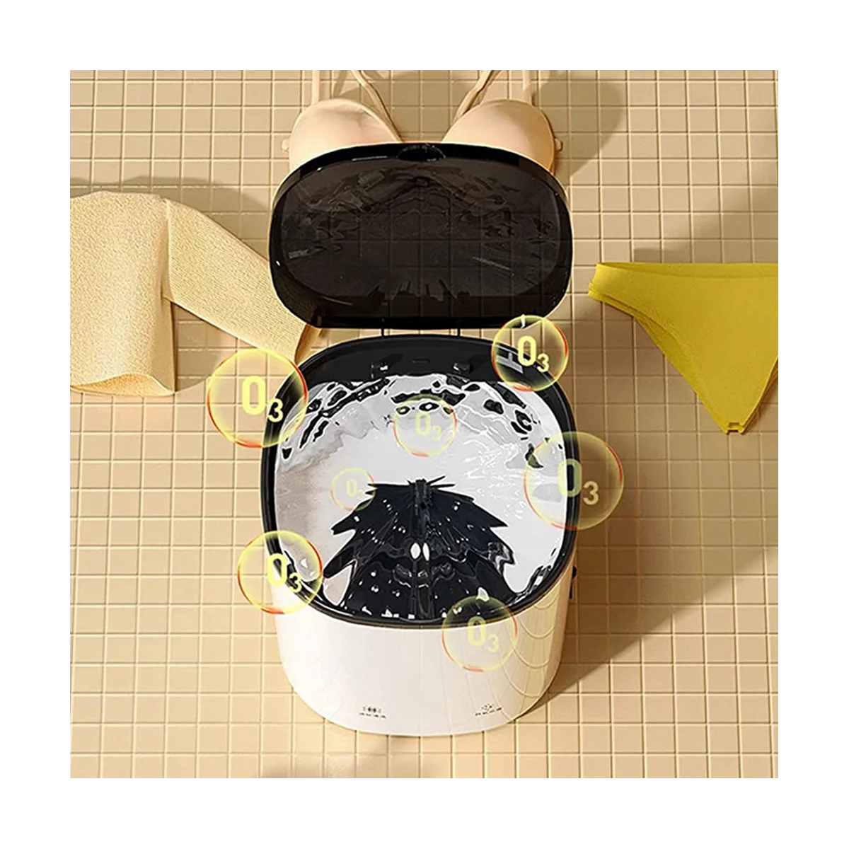 Mini Lavatrice Portatile Lavatrice A Luce Blu Vasca Di Lavaggio Ad Ultrasuoni Turbo Disidratazione Del Flusso D'Acqua Centrifuga