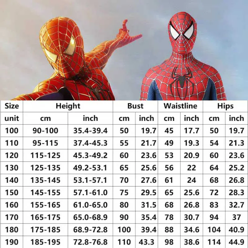 男性と女性のためのスパイダーマンコスプレ衣装,スーパーヒーロー 