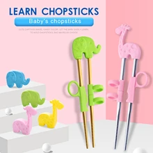 

1Pair Stainless Steel Chopsticks for Kids Cartoon Learning Chop Sticks Reusable Training Chopsticks Cute Home Baby Products