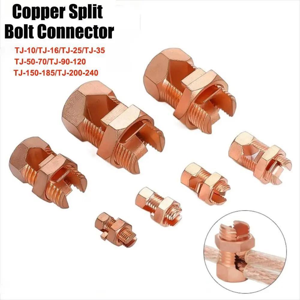 Copper Split Bolt Connector Sturdy Durable Clamp Screw Terminal