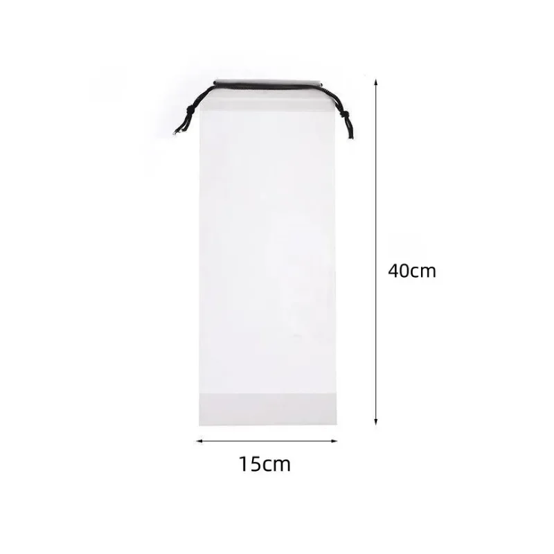 Plastic Bag Matte Translucent Umbrella Storage Bag Reusable Portable Umbrella Drawstring Storage Cover Home Storage Organizer 6
