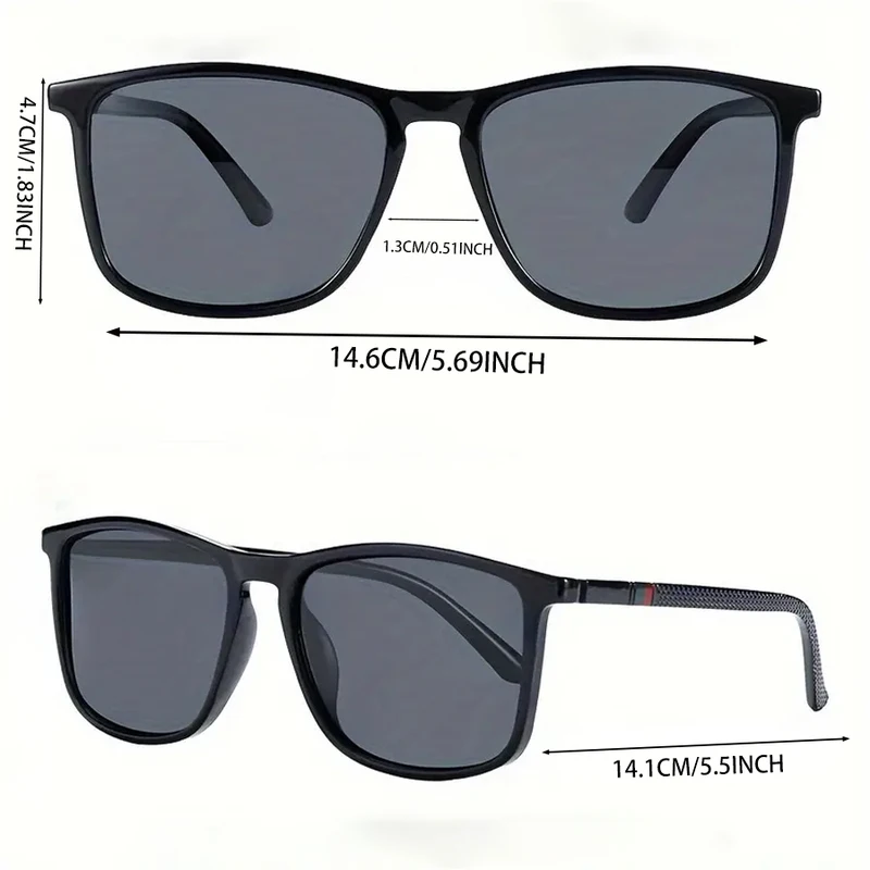 2 3pcs Square Vintage Cycling Sunglasses Men Women Travel Driving Fishing...