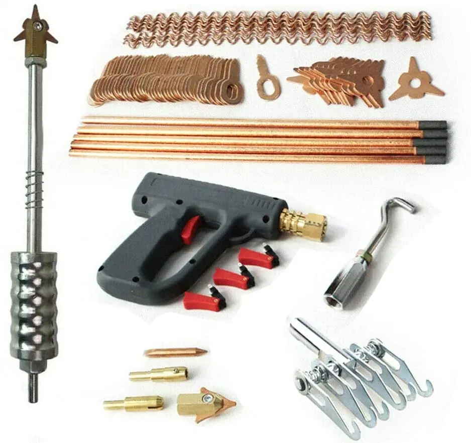 

86pcs Universal Dent Repair Puller Kit Car Body Dent Spot Welder Stud Welding Tool Device epair Machine Pulling Hammer Tool Kit