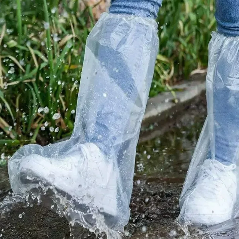 Shoe Covers Long Shoe Covers Kit Waterproof Knee Length Protective Sleeve Sturdy High Tube Shoe Cover Dustproof Boot Protection
