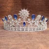 Wedding Prom Bridal Crown Rhinestone Crystal Decor Headband The Decorations Tiara Veil Headgear 3