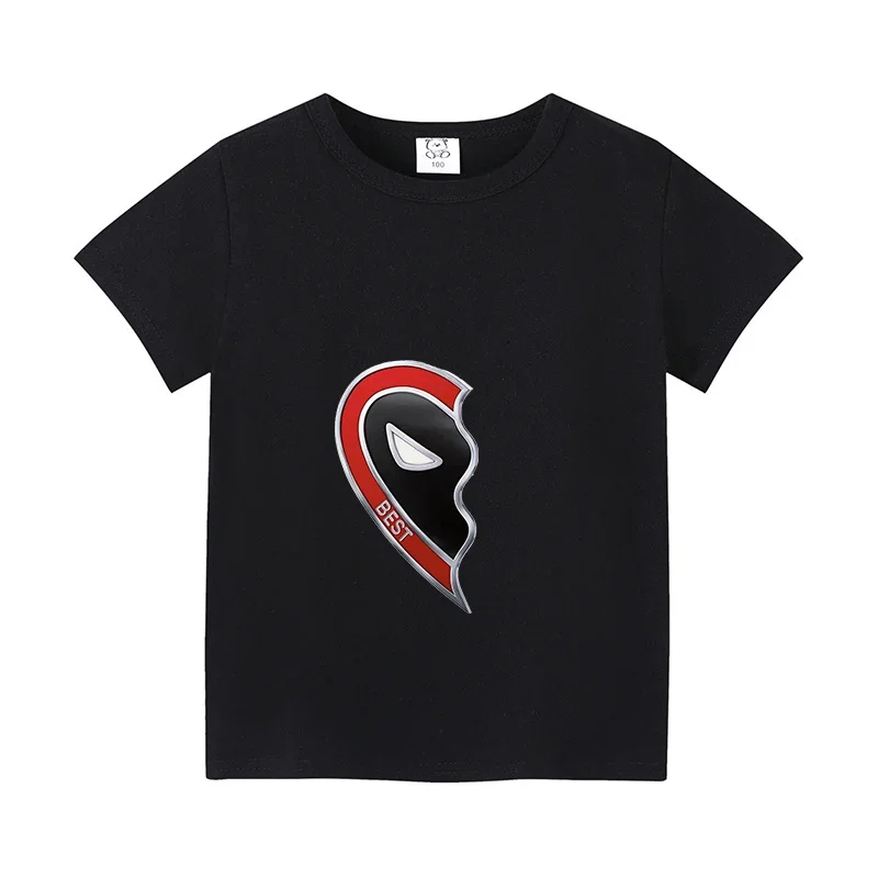 Deadpool Wolverine T-shirt for Kids Summer Short Sleeve Tee Boys Clothes Fashion Children's Clothing Friends Top Shirts Gifts 5