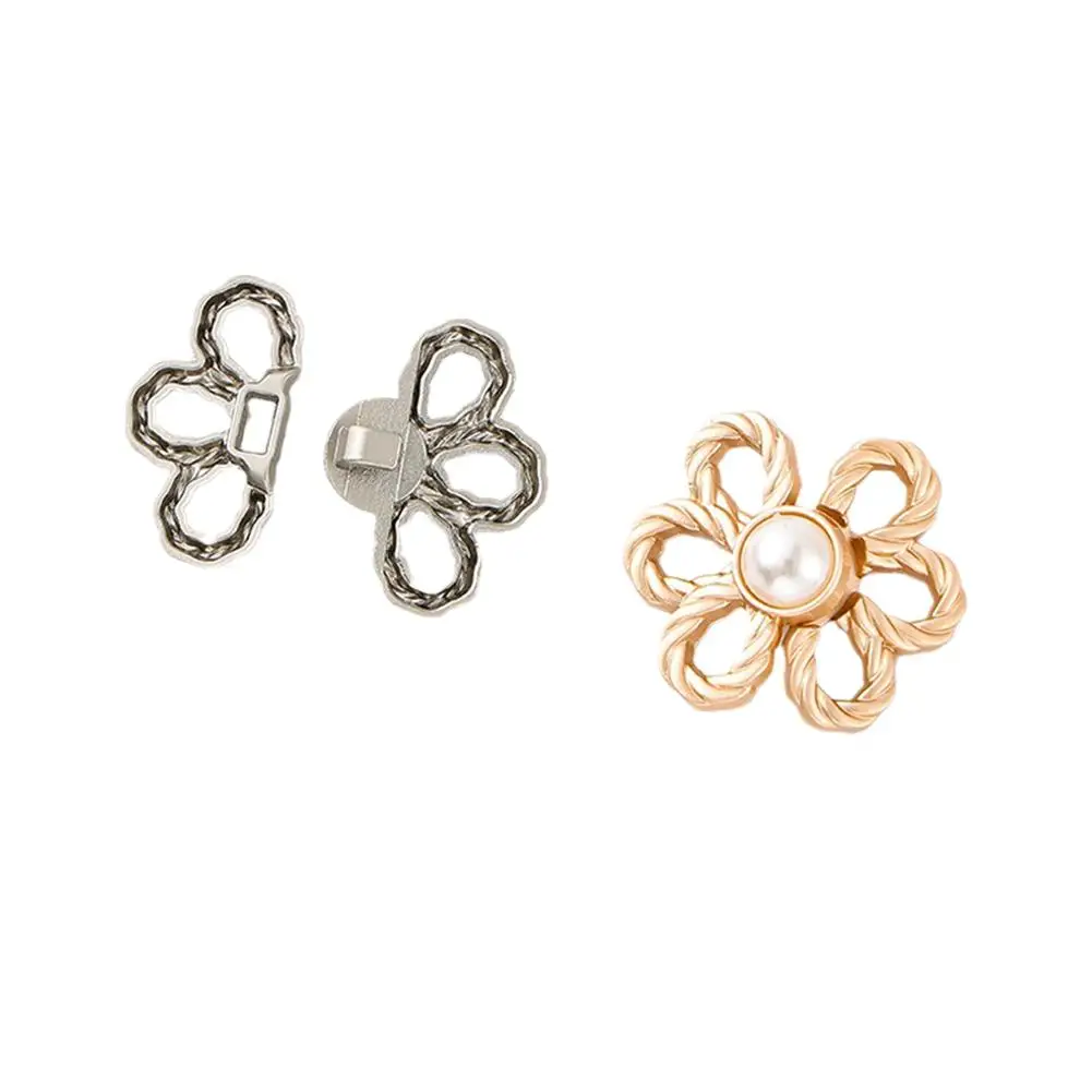 Reusable Metal Buttons Flower Combined Fastener Pants Pin Retractable Button Sewing-on Buckles Jeans Perfect Fit Reduce Waist 6