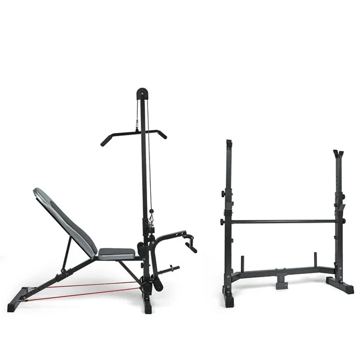 Indoor fitness equipment high pull weightlifting bed multi functional bench press rack barbell rack