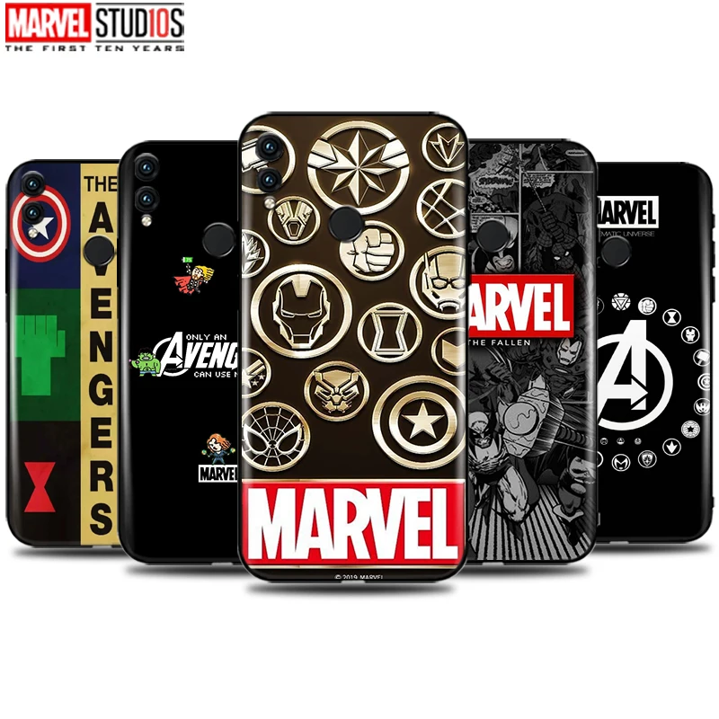 Чехол для телефона с логотипом Marvel Мстители Huawei Honor 8X силиконовый чехол черный