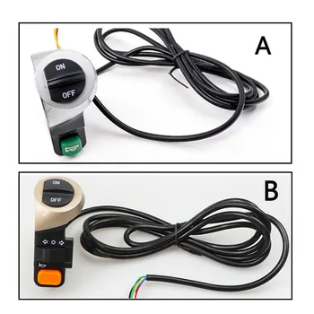 Acceleratore a pollice per bici elettrica con display digitale LCD della tensione della batteria Interruttore 12V-72V Acceleratore a dito per scooter elettrico multifunzione