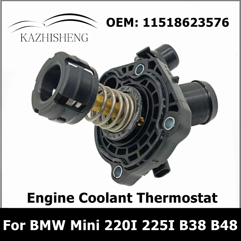 11518601366 11518623576 Car Engine Coolant Thermostat Housing for BMW X1 X2 F45 Mini 220I 225I B38 B48 Cooling System Auto Parts Engine Coolant Thermostat Thermostat Housing Cover