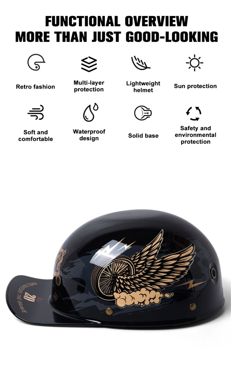 Berretto Da Baseball Casco Moto Mezzo Casco Per Adulti Uomini