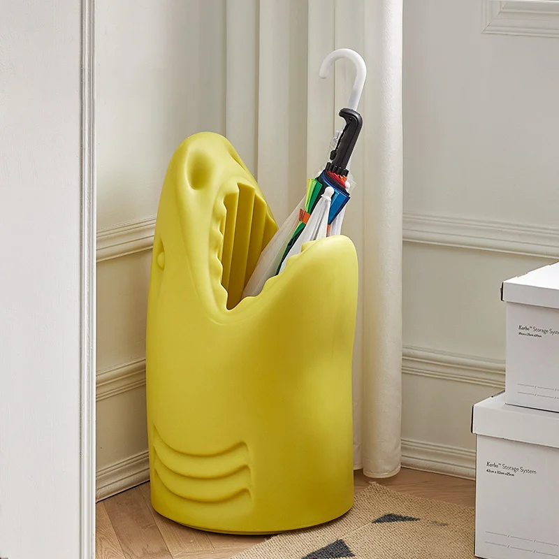 Ins Net Red Shark Umbrella Bucket Nordic Designer Umbrella Rack Home Door Animal Storage Bucket home door Creative