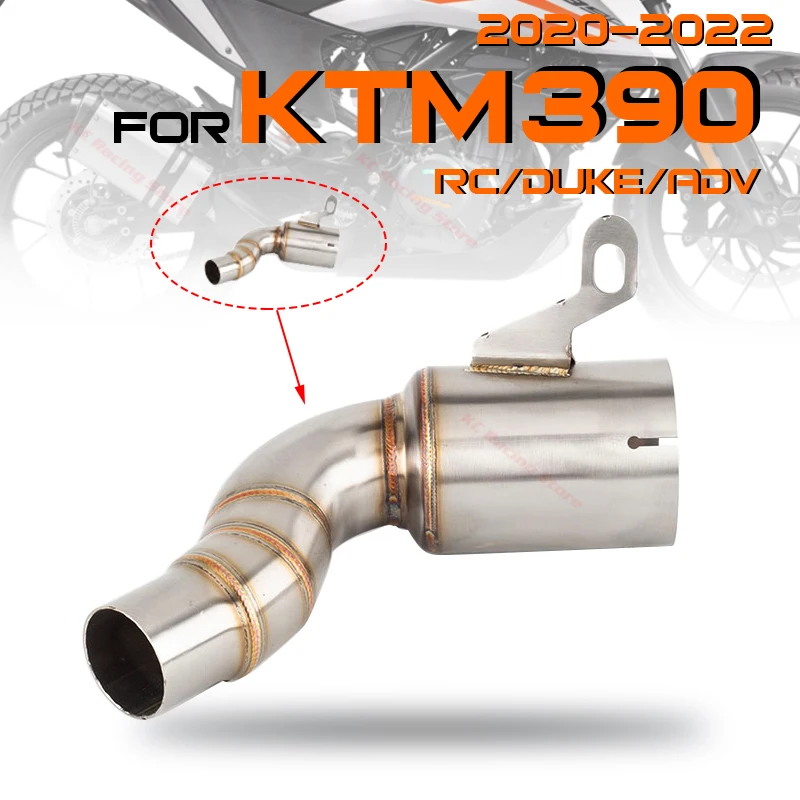 

For KTM DUKE RC 125 250 390 ADV Adventure 2020 2021 2022 2023 De-cat Exhaust Catalyst Middle Link Pipe Cut-cat Connection Tube