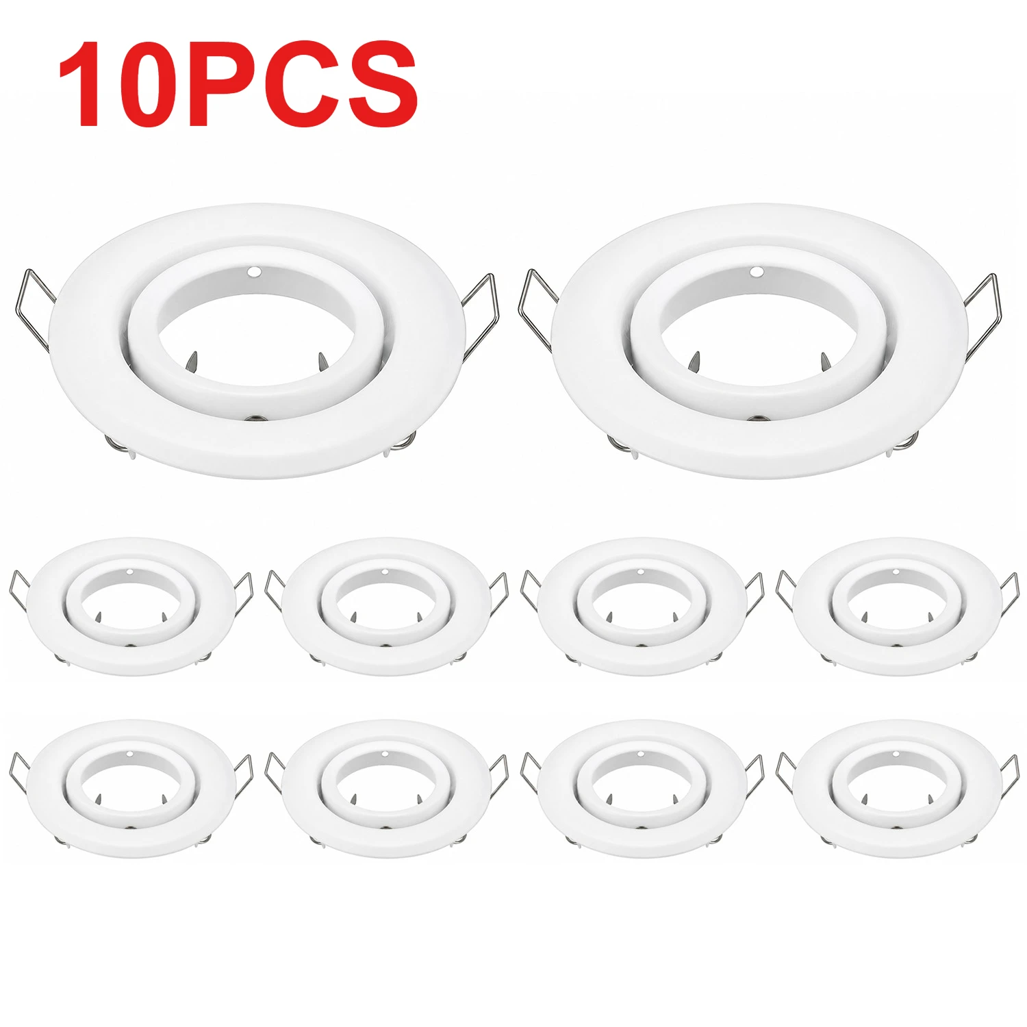 1/10PCS 천장 LED 다운라이트 화이트 스포트라이트 금속 원형 조절식 매립..