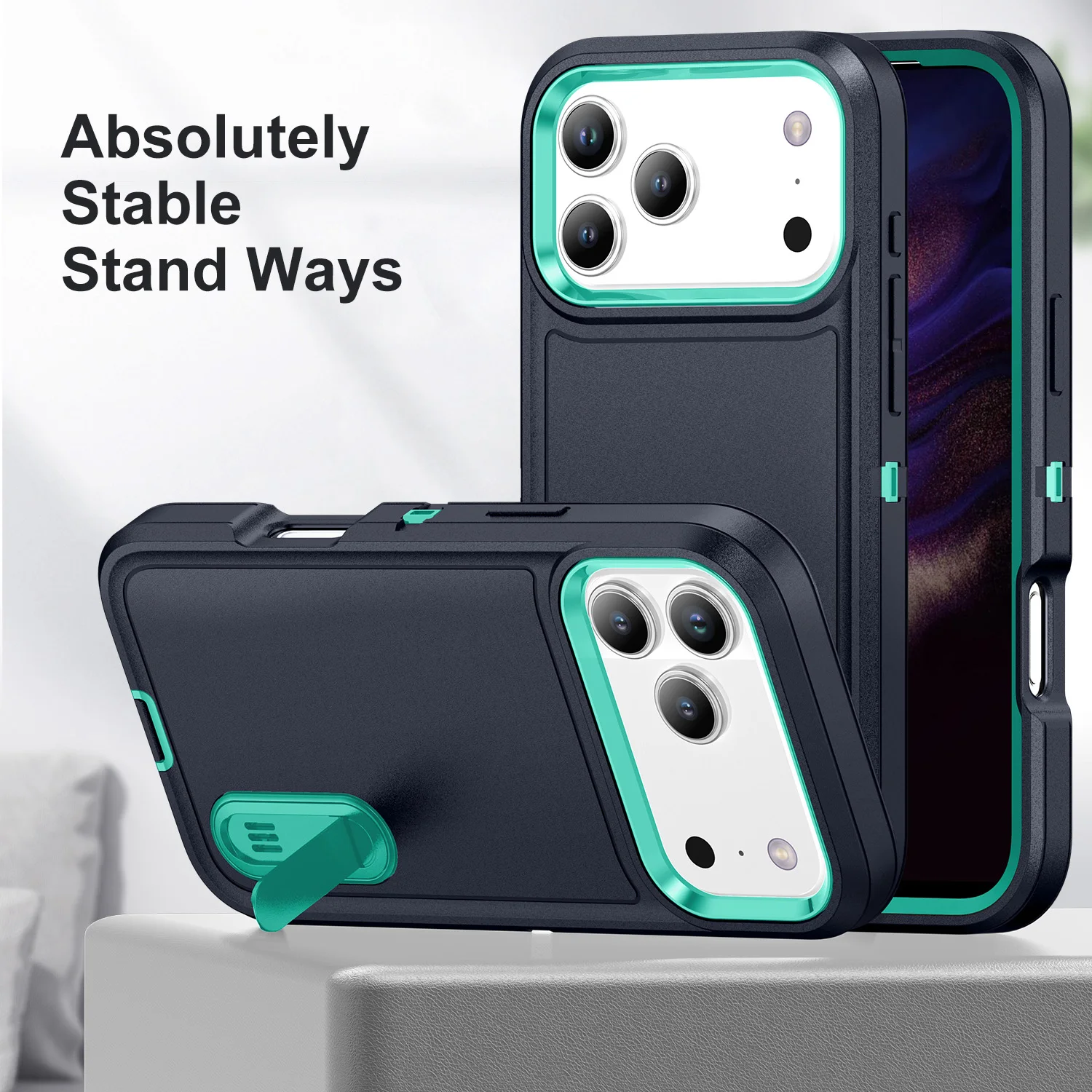 iPhone Rugged Shockproof Case with Kickstand 1