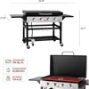 4-Burner Propane Gas Griddle with Hood 36-In Flat Top Grill with Folding Side Shelves for Outdoor Cooking Camping or Tailgating 2