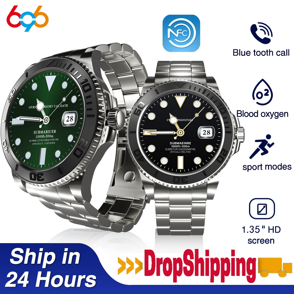 

Смарт-часы мужские водонепроницаемые с HD-экраном 1,32 дюйма и поддержкой Bluetooth