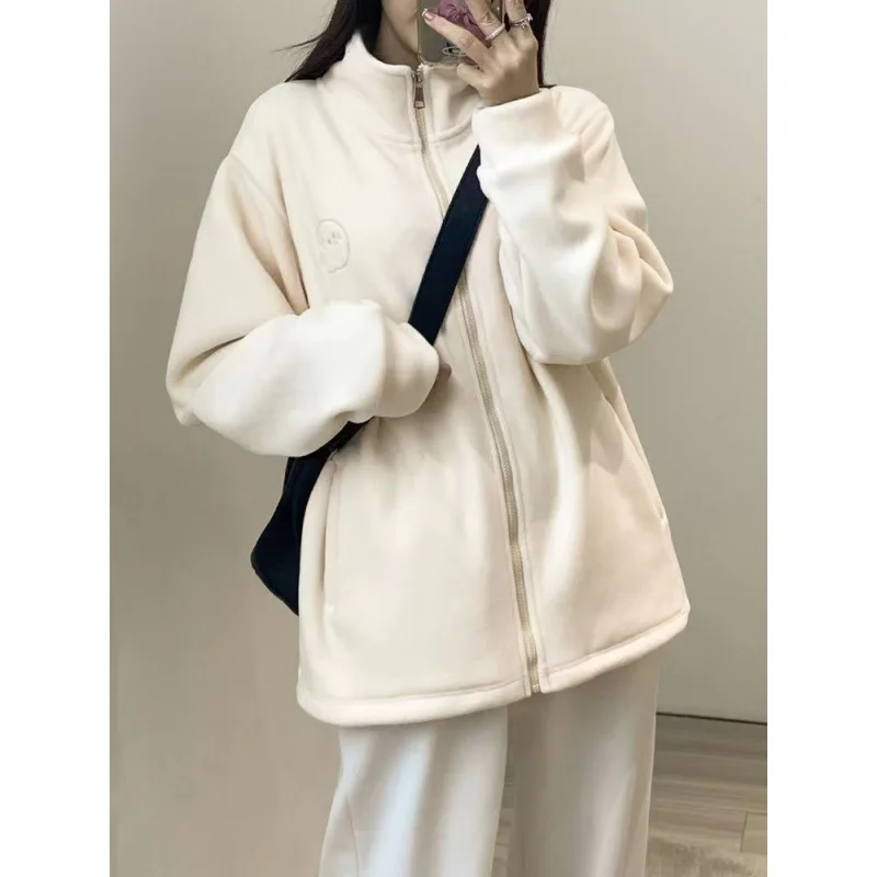 

4 Color Women Winter Fleece Sherpa Sweater Jackets Top Quality Warm Jackets Outdoor Thick Fabric Jogging Jacket Free Shipping