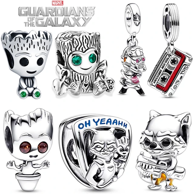 Fit Pandora Wächter der Galaxie Charms Armband Frauen Disney Marvel Groot  Emblem Rakete Waschbär Perlen Anime Star-Lord baumeln - AliExpress