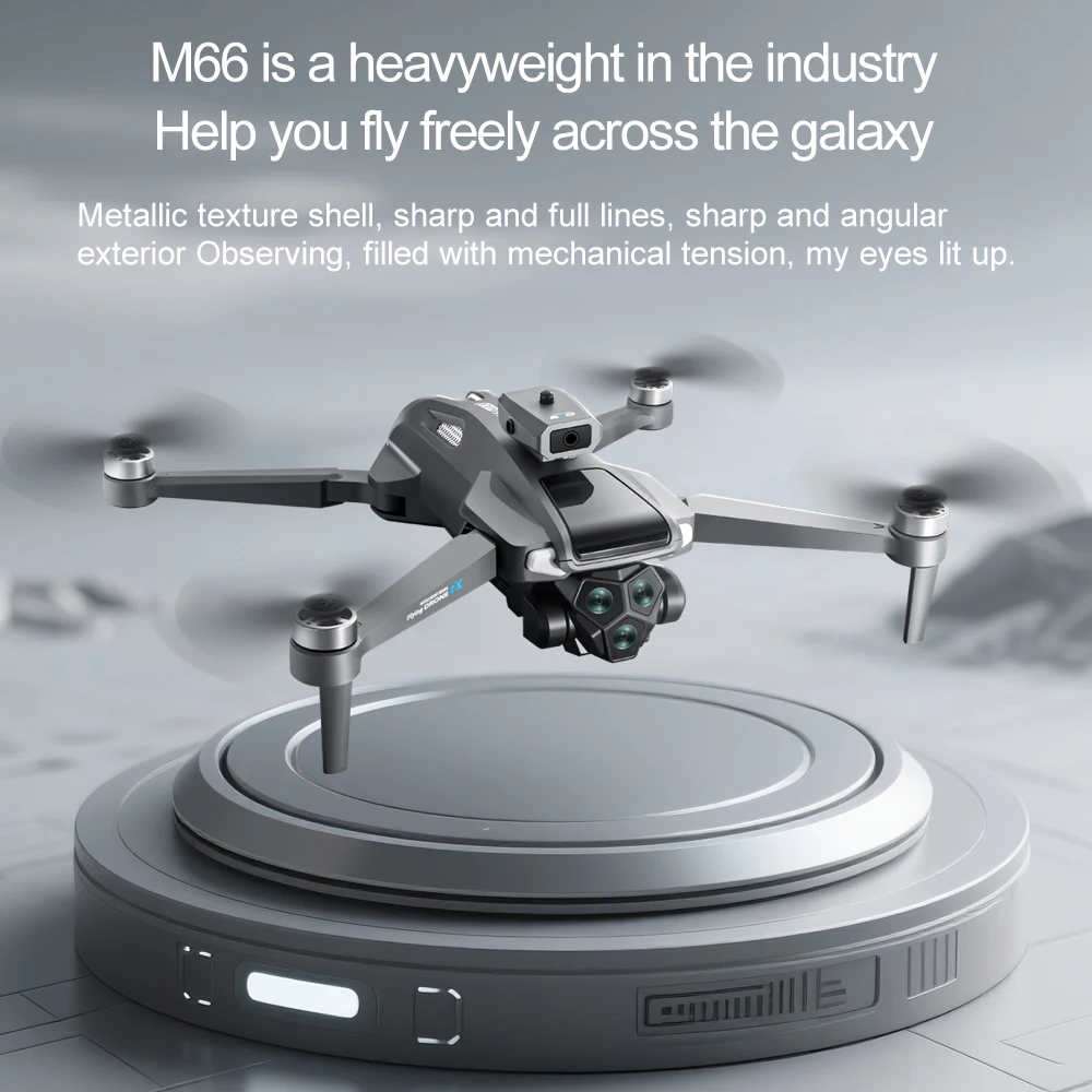 2025 New M66 Drone with 4K Dual Camera Professional Video Drone Quadcopter 360 Intelligent Obstacle Avoidance for Gift Drone