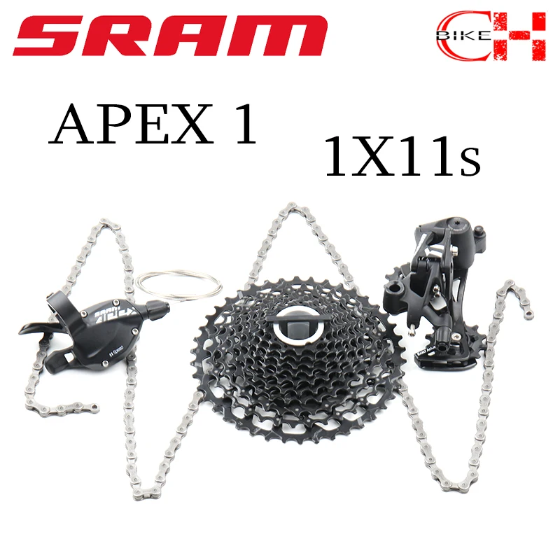 Sram Apex 1 11 Speed Road Bike Groupset Leva Del Grilletto Del Cambio Catena Del Deragliatore Posteriore 11-42T Cassetta Hg Kit Bicicletta A Ruota Lib