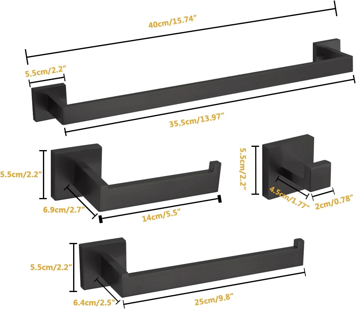 Bathroom Hardware Set Accessories Robe Hook Towel Rail Bar Rack Shelf Tissue Paper Holder Toothbrush Holder bathroom hardware accessories bathroom hardware set